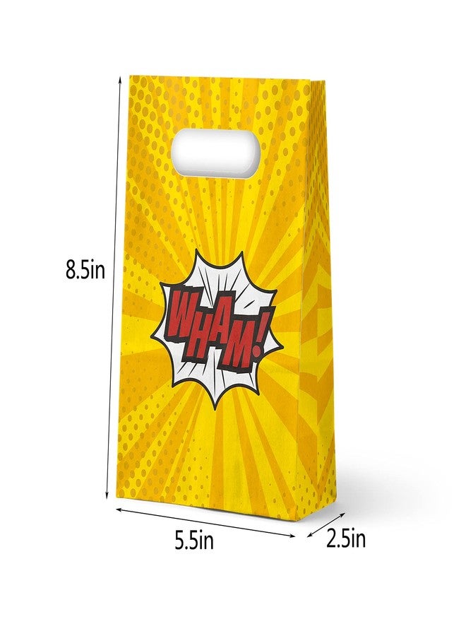 KALEFO 24 Pack Superhero Party Supplies Treat Bags Birthday Party Recyclable Cookie Candy Paper Favor Bag Super Hero Decorations - Image 2